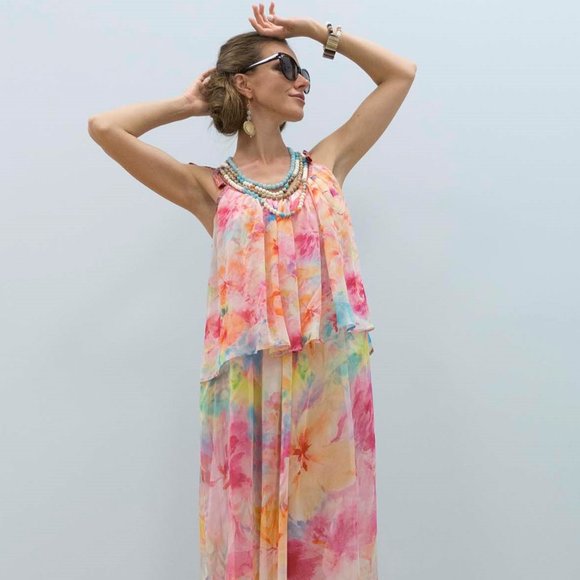 Beach Cover up BELIZE TROPICAL style - Picture 1 of 5